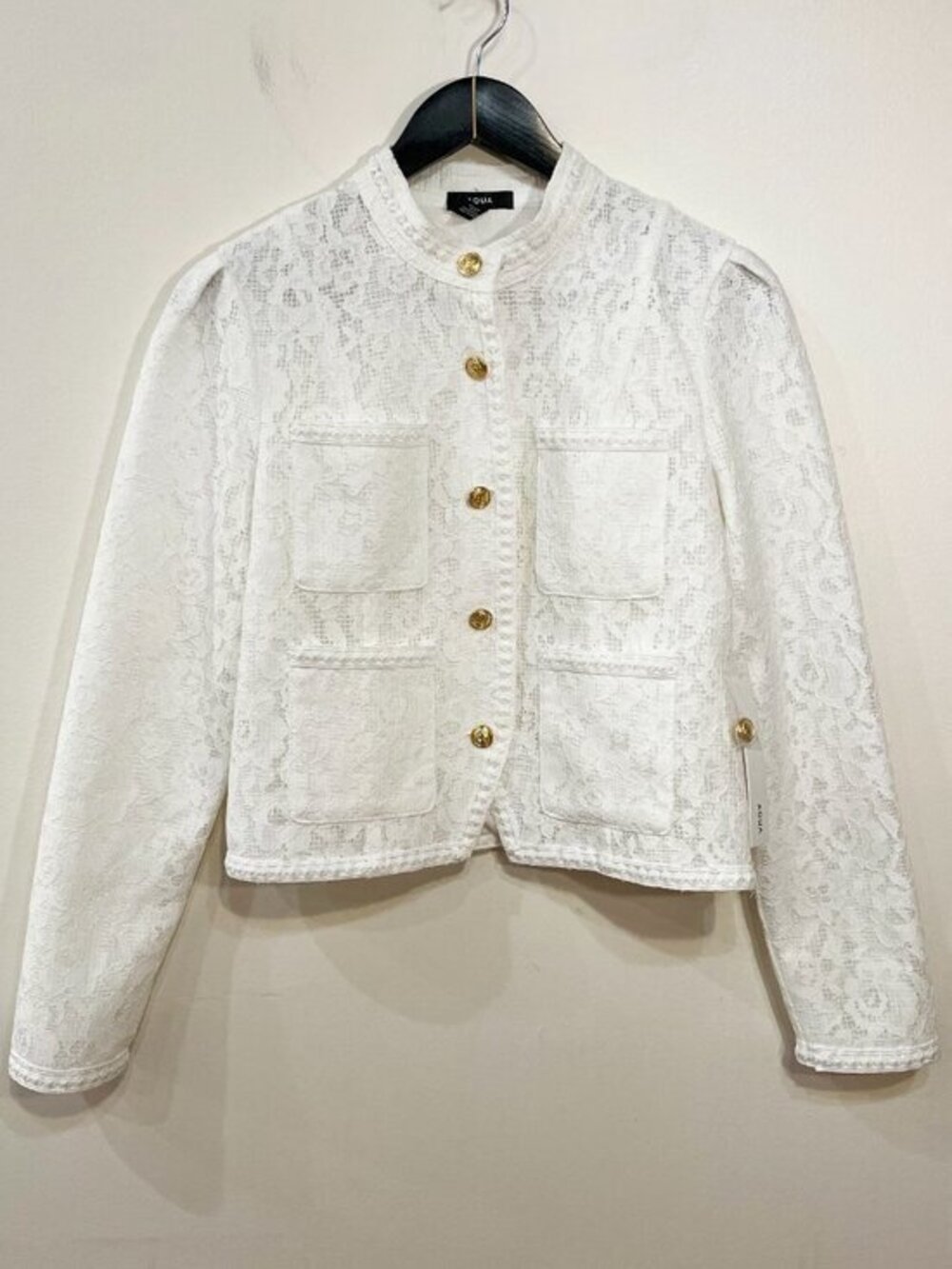 New Aqua Lace Lady Jacket White Small $118